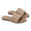Coast & Cedar Tan Slip On Flats Women Lightweight Casual Ethnic