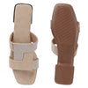 Coast & Cedar Tan Ladies Slip On Flats Comfortable Casual Wear