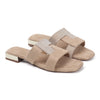 Coast & Cedar Tan Ladies Slip On Flats Comfortable Casual Wear