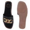 Coast & Cedar Black Fabric Flats Women Comfortable Slip On