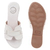 Coast & Cedar White Slip On Flats Women Breathable Comfort