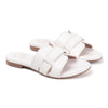 Coast & Cedar White Slip On Flats Women Breathable Comfort