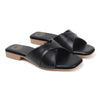 Coast & Cedar Black Fabric Flats Women Breathable Daily Wear