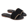 Coast & Cedar Black Ladies Flats Slip On Comfortable Daily Wear