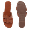 Coast & Cedar Tan Slip On Flats Women Comfortable Everyday Wear