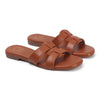 Coast & Cedar Tan Slip On Flats Women Comfortable Everyday Wear