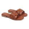 Coast & Cedar Tan Comfort Flats Women Slip On Casual Wear