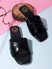 Coast & Cedar Black Fabric Flats Women Breathable Daily Wear