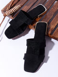 Coast & Cedar Black Slip On Flats Women Comfortable Daily Wear