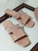 Coast & Cedar Tan Ladies Slip On Flats Comfortable Casual Wear