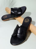 Coast & Cedar Black Slip On Flats Women Comfort Daily Wear