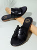 Coast & Cedar Black Slip On Flats Women Comfort Daily Wear