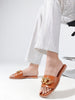 Coast & Cedar Tan Fabric Slip On Flats Women Daily Comfort Wear
