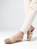 Coast & Cedar Tan Slip On Flats Women Lightweight Casual Ethnic