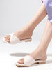 Coast & Cedar White Flats Women Casual Comfort Slip On Wear