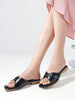 Coast & Cedar Black Fabric Flats Women Breathable Daily Wear