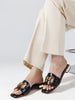 Coast & Cedar Jute Look Flats Women Comfortable Ethnic Slip On